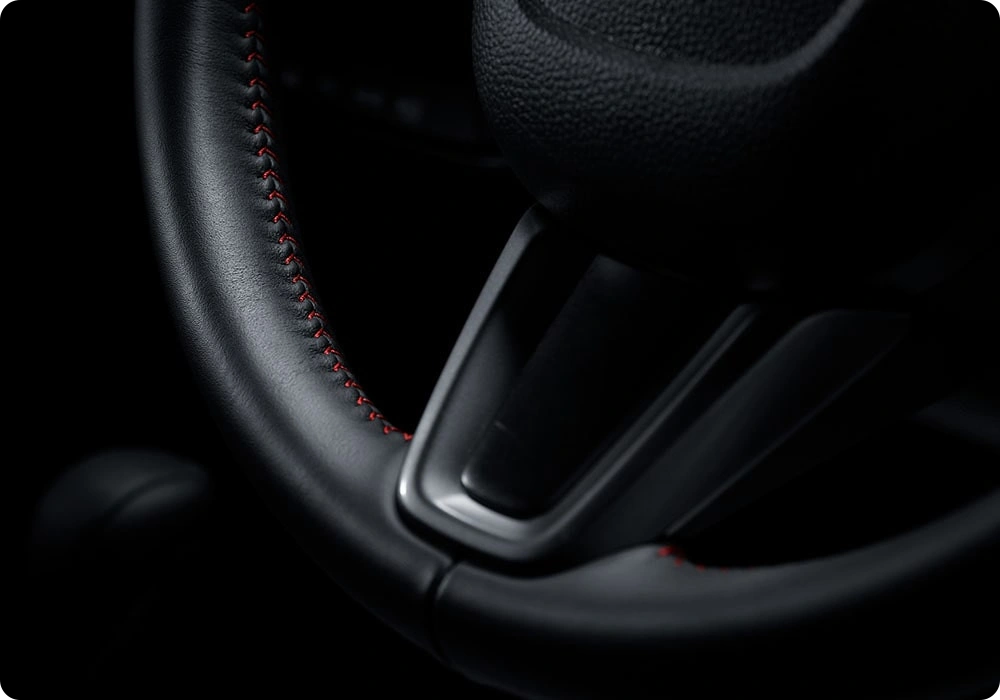 Leather Wrapped Steering Wheel