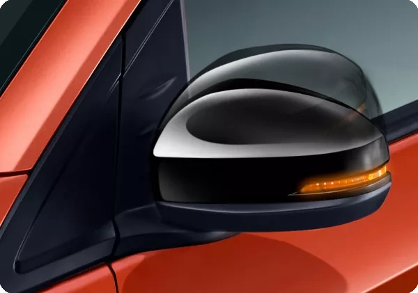 New Power Retractable Black Door Mirror with LED Turning Signal